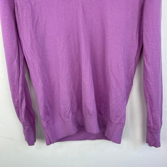 Banana Republic 100% Merino Wool purplve vneck pull over sweater size medium - Picture 3 of 6